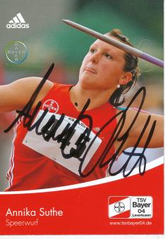 Annika Suthe  Leichtathletik  Autogrammkarte  original signiert 