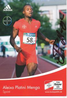 Aleixo Platini Menga  Leichtathletik  Autogrammkarte  original signiert 