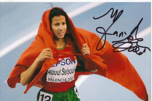 Mariem Alaoui Selsouli  Marokko  Leichtathletik  Autogramm Foto original signiert 