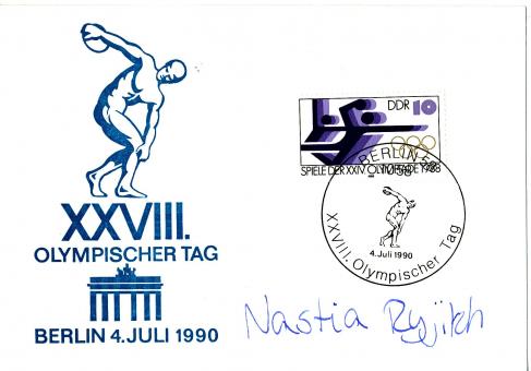 Nastya Ryjikh  Leichtathletik Autogramm Karte original signiert 