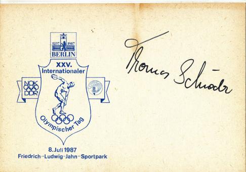 Thomas Schröder  DDR  Leichtathletik Autogramm Karte original signiert 