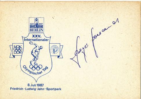 Holger Pohland  DDR  Leichtathletik Autogramm Karte original signiert 