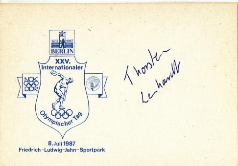 Torsten Lenhardt  DDR  Leichtathletik Autogramm Karte original signiert 
