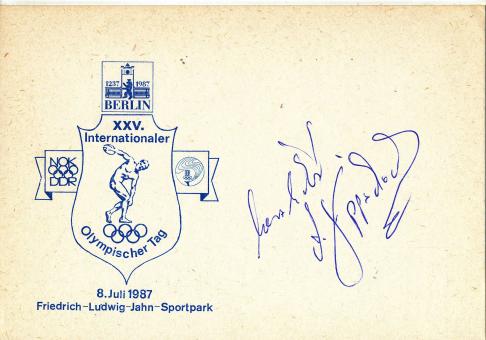 Axel Krippschock  DDR  Leichtathletik Autogramm Karte original signiert 