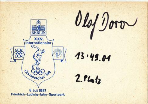 Olaf Dorow  DDR  Leichtathletik Autogramm Karte original signiert 