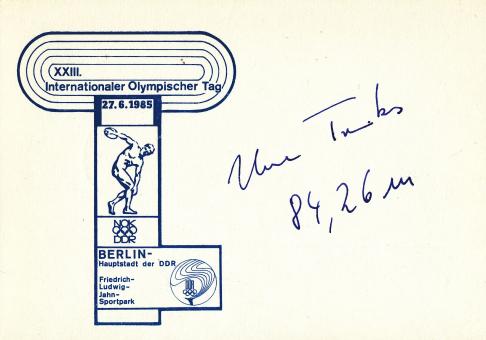 Uwe Trinks  DDR  Leichtathletik Autogramm Karte original signiert 