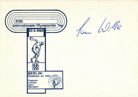 Sven Wille  DDR  Leichtathletik Autogramm Karte original signiert 