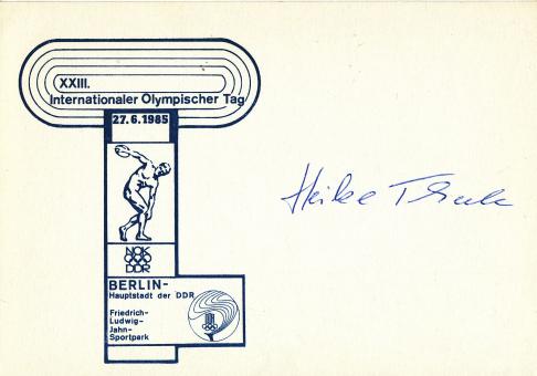 Heike Thule  DDR  Leichtathletik Autogramm Karte original signiert 