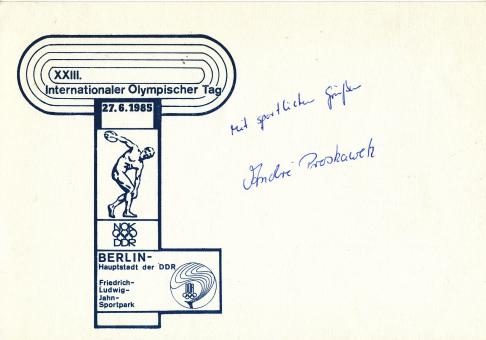 Andre Proskawek  DDR  Leichtathletik Autogramm Karte original signiert 