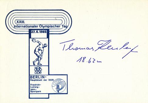 Thomas Kleeberg  DDR  Leichtathletik Autogramm Karte original signiert 