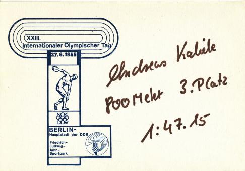 Andreas Kaliebe  DDR  Leichtathletik Autogramm Karte original signiert 