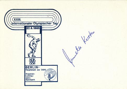 Anette Kersten  DDR  Leichtathletik Autogramm Karte original signiert 