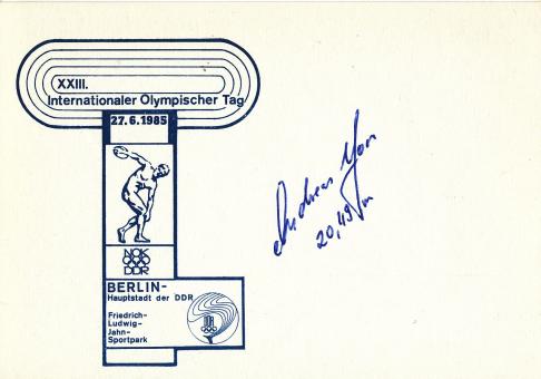 Andreas ?  DDR  Leichtathletik Autogramm Karte original signiert 