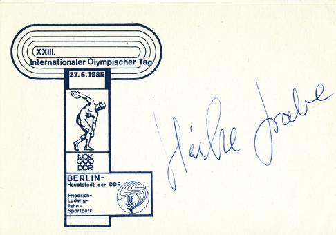 Heike Grabe  DDR  Leichtathletik Autogramm Karte original signiert 