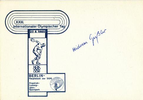 Heidrun Geißler  DDR  Leichtathletik Autogramm Karte original signiert 