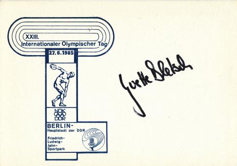 Yvette Bletsch  DDR  Leichtathletik Autogramm Karte original signiert 