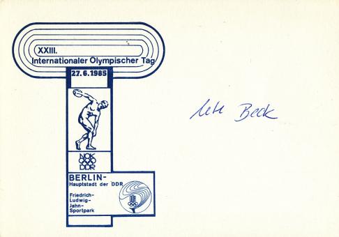 Ute Beck  DDR  Leichtathletik Autogramm Karte original signiert 