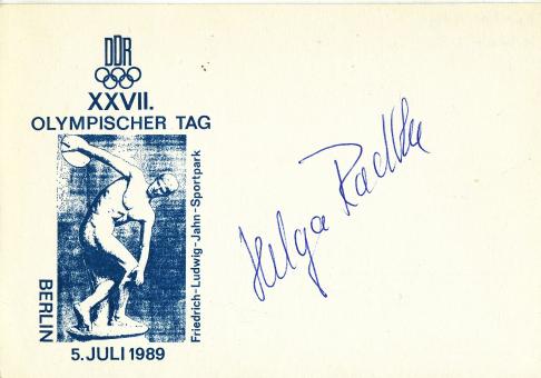 Helga Radtke  DDR  Leichtathletik Autogramm Karte original signiert 