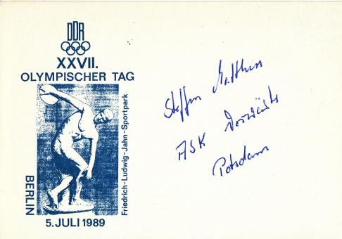 Steffen Matthes  DDR  Leichtathletik Autogramm Karte original signiert 
