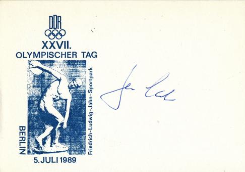 ?  DDR  Leichtathletik Autogramm Karte original signiert 