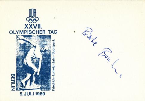 Birte Bruhns  DDR  Leichtathletik Autogramm Karte original signiert 