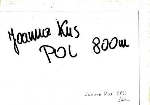 Joanna Kus  Polen  Leichtathletik Autogramm Karte original signiert 