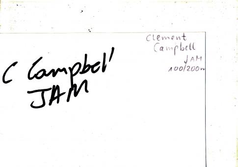 Clement Campbell  Jamaika  Leichtathletik Autogramm Karte original signiert 