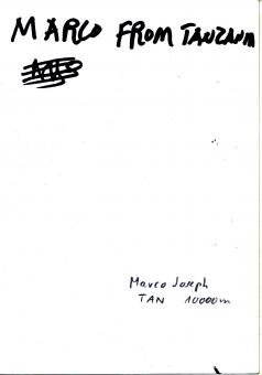 Marco Joseph  Tansania  Leichtathletik Autogramm Karte original signiert 