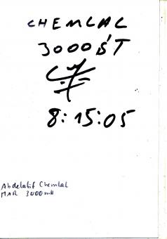Abdelalif Chemal  Marokko  Leichtathletik Autogramm Karte original signiert 