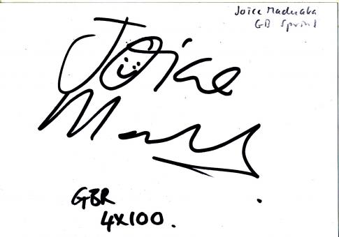 Joice Maduaka  GB  Leichtathletik Autogramm Karte original signiert 