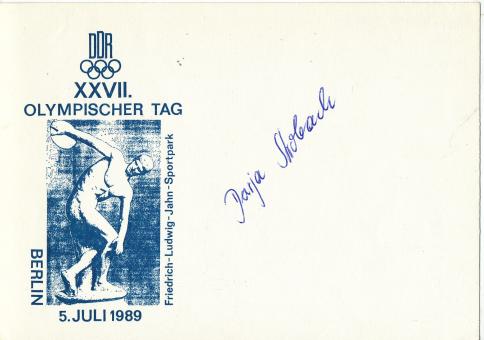 Darja Strohbach  DDR  Leichtathletik Autogramm Karte original signiert 