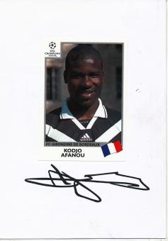 Kodjo Afanou  Girondins Bordeaux  Fußball  Autogramm Karte original signiert 