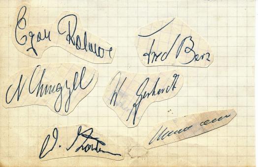 FC Schalke 04   1958  Autogramm Blatt original signiert 