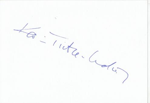 Karin Tietze Ludwig  TV  Autogramm Karte  original signiert 