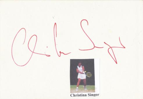 Christina Singer  Tennis  Autogramm Karte original signiert 
