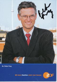 Dr. Peter Frey  ZDF   TV  Sender  Autogrammkarte original signiert 