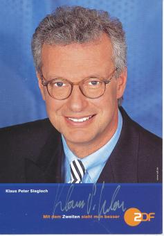 Klaus Peter Siegloch   ZDF   TV  Sender  Autogrammkarte original signiert 