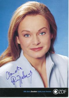 Claudia Rüggeberg   ZDF   TV  Sender  Autogrammkarte original signiert 