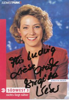 Brigitta Weber  SWF   TV  Sender  Autogrammkarte original signiert 