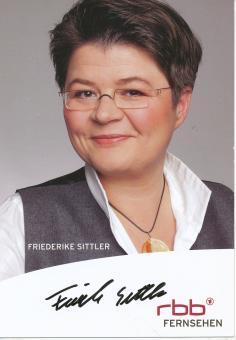 Friederike Sittler   RBB  TV  Sender  Autogrammkarte original signiert 
