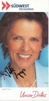 Brigitte Trapp   SWR   Südwest  TV  Sender Autogrammkarte original signiert 