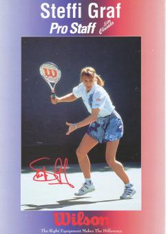 Steffi Graf  Tennis  Autogrammkarte  Druck signiert 