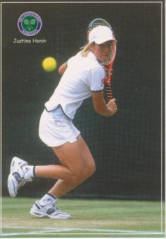 Justine Henin  Belgien  Tennis  Wimbledon Autogrammkarte 