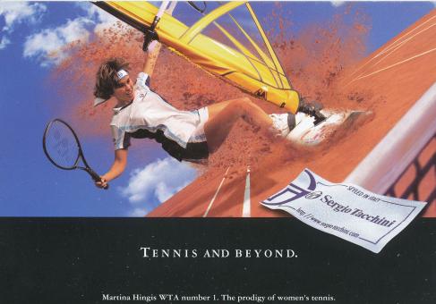 Martina Hingis  Schweiz   Tennis   Autogrammkarte 