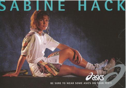 Sabine Hack   Tennis   Autogrammkarte 
