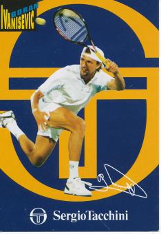 Goran Ivanisevic  Kroatien  Tennis  Autogrammkarte  Druck signiert 