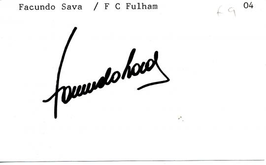 Facundo Sava  Argentinien  Fußball  Autogramm Karte original signiert 