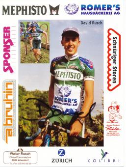 David Rusch  Schweiz Radsport  Autogrammkarte  original signiert 
