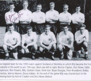 Ronnie Clayton † 2010 England  WM 1958  Fußball Autogramm Foto original signiert 