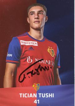 Tician Tushi  FC Basel  2019/2020  Fußball Autogrammkarte  original signiert 